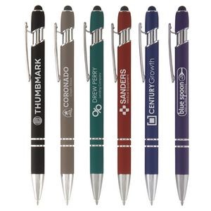 Ellipse Softy w/Stylus - Laser Engraved - Metal Pen