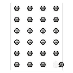 Round Quick & Colorful Full Color Sheeted Label (1" Diameter)